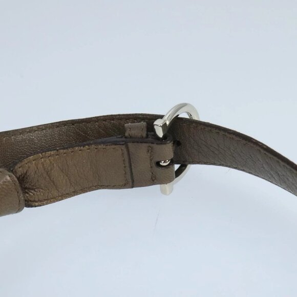 Salvatore Ferragamo Gancini Shoulder Bag Leather Brown Silver Auth bs19987 - Picture 9 of 16